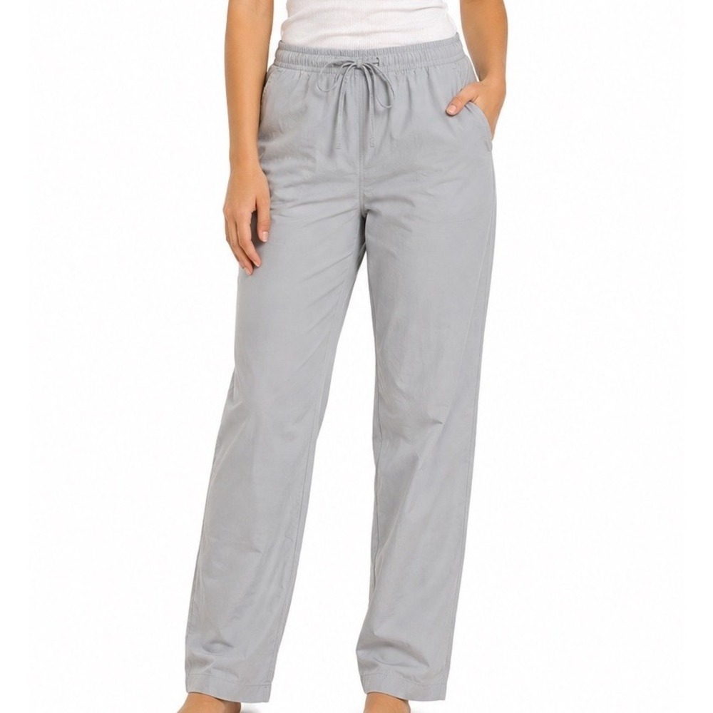 Freefly Women's Jogger Pants XL Gray Drawstring Pockets Stretch Activewear Read